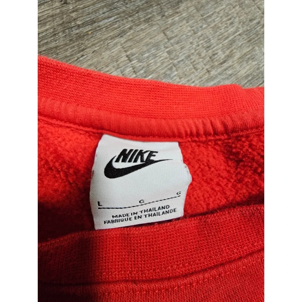Nike Kansas City Chiefs Sweatshirt Mens Large Red Fleece Crewneck Pullover NFL‎